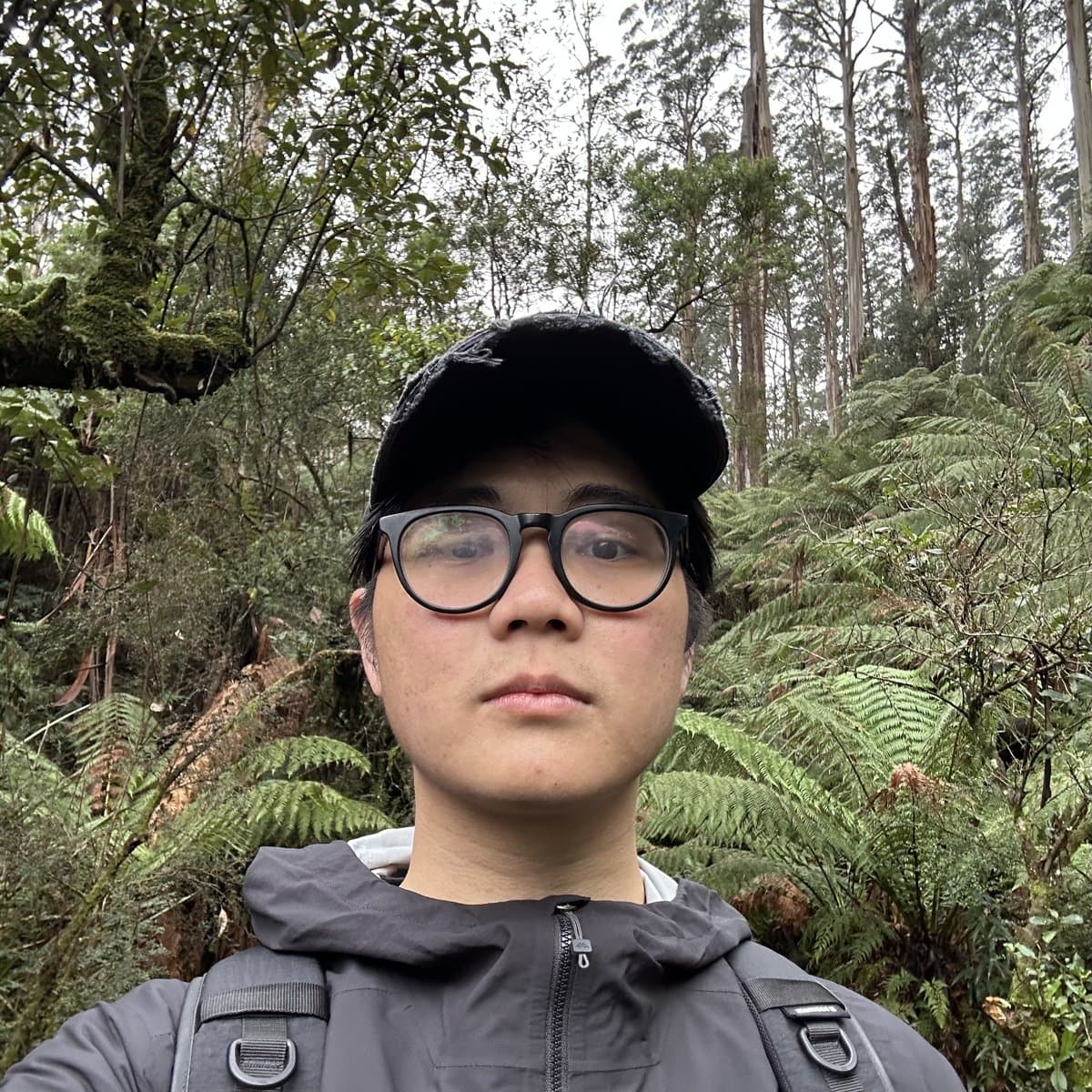 Kevin Bryan in the forest at Sherbrooke Falls